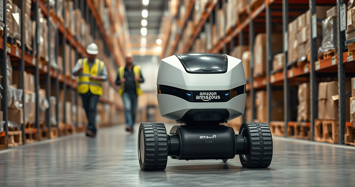 Amazon’s AI robot Proteus in a fulfillment center