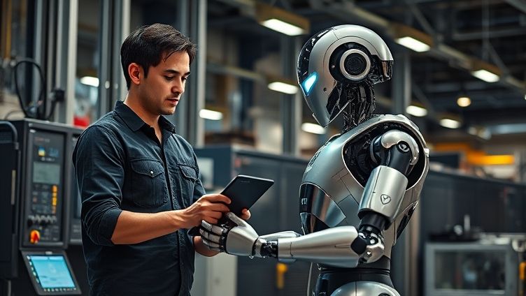 Collaboration between humans and robots in the workplace